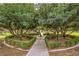 Picturesque community park featuring lush green trees and a walking path at 4045 Abernethy Forest Pl, Las Vegas, NV 89141