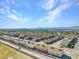 Overhead view capturing a residential community and surrounding cityscape at 4368 Vornsand Dr, Las Vegas, NV 89115