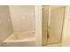 Enclosed shower and soaking tub in this bathroom at 5751 E Hacienda Ave # 130, Las Vegas, NV 89122