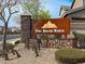 Fort Apache Ranch community sign with stone accents and landscaping at 9138 Sea Mink Ave, Las Vegas, NV 89149