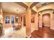 Open dining room features tile flooring and convenient access to the backyard at 11342 Winter Cottage Pl, Las Vegas, NV 89135
