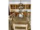 Dining room featuring stylish table, farmhouse decor, and built in cabinetry at 1780 Westwind Rd, Las Vegas, NV 89146