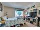 Bedroom with a window, carpet, and closet at 2750 S Durango Dr # 2012, Las Vegas, NV 89117