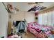 Bedroom with a ceiling fan and carpet floors at 2750 S Durango Dr # 2012, Las Vegas, NV 89117