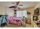 Bedroom with a ceiling fan and carpet floors at 2750 S Durango Dr # 2012, Las Vegas, NV 89117