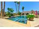 Sparkling blue swimming pool featuring an attached spa and a covered outdoor bar at 3341 Camino Gardens Way, Las Vegas, NV 89146