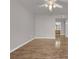 This is a light bedroom with a view of a bathroom in the hallway at 3425 E Russell Rd # 114, Las Vegas, NV 89120