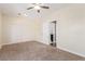 Bedroom features closet space and ensuite bathroom at 5525 N Campbell Rd, Las Vegas, NV 89149