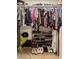 Walk-in closet featuring shelving and storage for shoes and hanging clothes at 7017 Pink Flamingos Pl, North Las Vegas, NV 89084