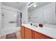 Bathroom featuring tile floors, vanity, and shower-tub combo at 7873 Marbledoe St, Las Vegas, NV 89149