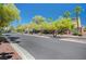 Street view of a well maintained gated community at 7873 Marbledoe St, Las Vegas, NV 89149