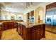 Spacious kitchen features a large island, stainless appliances, and custom cabinetry at 861 Majestic Ridge Ct, Henderson, NV 89052