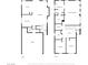 Detailed floor plan showcasing layout of the home including kitchen, living room, bedrooms, baths, and garage at 9171 Denver Sky Ave, Las Vegas, NV 89149