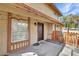 Charming front entrance with a covered porch and decorative string lights at 1344 Lorilyn Ave # 3, Las Vegas, NV 89119