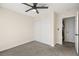 Bedroom features new carpet and neutral color palette at 1516 Saylor Way, Las Vegas, NV 89108