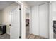 Bright bedroom featuring closet, doorway and neutral color palette at 1516 Saylor Way, Las Vegas, NV 89108