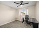 Bedroom with a ceiling fan, and desk for work at 1516 Saylor Way, Las Vegas, NV 89108