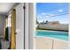 Backyard view featuring a pool and neutral colored walls at 1516 Saylor Way, Las Vegas, NV 89108