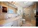 Clean, bright bathroom with a glass-enclosed shower, modern fixtures, and a spacious vanity at 1905 Calle De Espana, Las Vegas, NV 89102