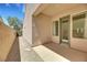 Rear patio featuring neutral stucco and hardscape at 2756 Strathblane Ave, Henderson, NV 89044