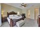 Relaxing bedroom featuring a leaf fan and carpeted floors at 2756 Strathblane Ave, Henderson, NV 89044