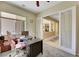 Office featuring neutral walls, ceiling fan, carpet, desk, and natural light at 2756 Strathblane Ave, Henderson, NV 89044