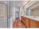 Bathroom featuring a separate shower, soaking tub, and dual vanities at 5952 Long Bay St, Las Vegas, NV 89148