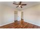 Bedroom featuring hardwood floors and a closet at 8045 Sundance Valley Dr, Las Vegas, NV 89178