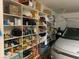 Organized garage space with ample shelving for storage and parking at , Las Vegas, NV 89178