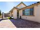 Back yard featuring a covered patio and water feature at 12816 Alcores St, Las Vegas, NV 89141