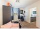 Inviting bedroom featuring a large closet, study area, and comfortable seating at 19 E Agate Ave # 307, Las Vegas, NV 89123