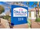 Attractive community sign identifying Coral Palms Condominiums complex with unit addresses visible to residents at 3318 N Decatur Blvd # 2007, Las Vegas, NV 89130