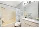 Bathroom featuring a bathtub shower and a granite sink at 4827 S Torrey Pines Dr # 204, Las Vegas, NV 89103