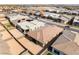 Aerial view showcasing the landscaping of a new single-Gathering home in a residential community at 5015 Terramont Dr, Las Vegas, NV 89135