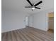 Bedroom featuring hardwood floors and large windows at 519 Cayuga Ct, Boulder City, NV 89005