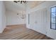 Bright foyer featuring new flooring, high ceilings, and a modern chandelier at 519 Cayuga Ct, Boulder City, NV 89005