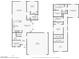 Two story floor plan with measurements for both floors of the house at 6116 Casa Antiqua St, North Las Vegas, NV 89081