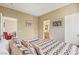 Bedroom with a double bed, neutral walls, and views of the ensuite bathroom at 8106 Buffalo Clan Ct, Las Vegas, NV 89131