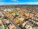 Panoramic aerial view showcasing community near park; highlighting convenient access to outdoor recreation and community amenities at 8212 Ducharme Ave, Las Vegas, NV 89145