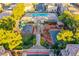 Aerial view of a community pool and recreation area featuring a playground and picnic area at 9144 Epworth Ave, Las Vegas, NV 89148