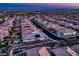 Gorgeous aerial view of a densely populated residential neighborhood showcasing unique architecture and landscaping at 11831 Saverio Ave, Las Vegas, NV 89138