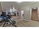 Spacious basement with exercise equipment, recreational area, and staircase to the upper level at 1464 Barlow Ave, Moapa, NV 89025