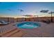 Backyard round pool with seating and views at 1464 Barlow Ave, Moapa, NV 89025