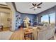 Cozy living room featuring hardwood floors, recessed lighting, and a large picture window at 1564 Fieldbrook St, Henderson, NV 89052