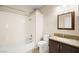 Bathroom with granite counters and a tub and shower combination at 1851 Hillpointe Rd # 2922, Henderson, NV 89074