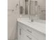 Bathroom featuring dual sinks, white cabinets, and ample counter space at 2153 Havensight Ln, Henderson, NV 89052