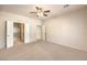 Main bedroom featuring carpeted floors and ensuite bathroom access at 2554 Corvus St, Henderson, NV 89044