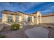 Inviting front yard with desert landscaping and modern architectural details on the exterior at 2820 Thunder Bay Ave, Henderson, NV 89052