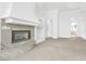 Living room showcasing fireplace with granite surround at 379 Turquoise Ct, Boulder City, NV 89005