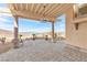 Outdoor patio with decorative chandelier and mountain views at 379 Turquoise Ct, Boulder City, NV 89005